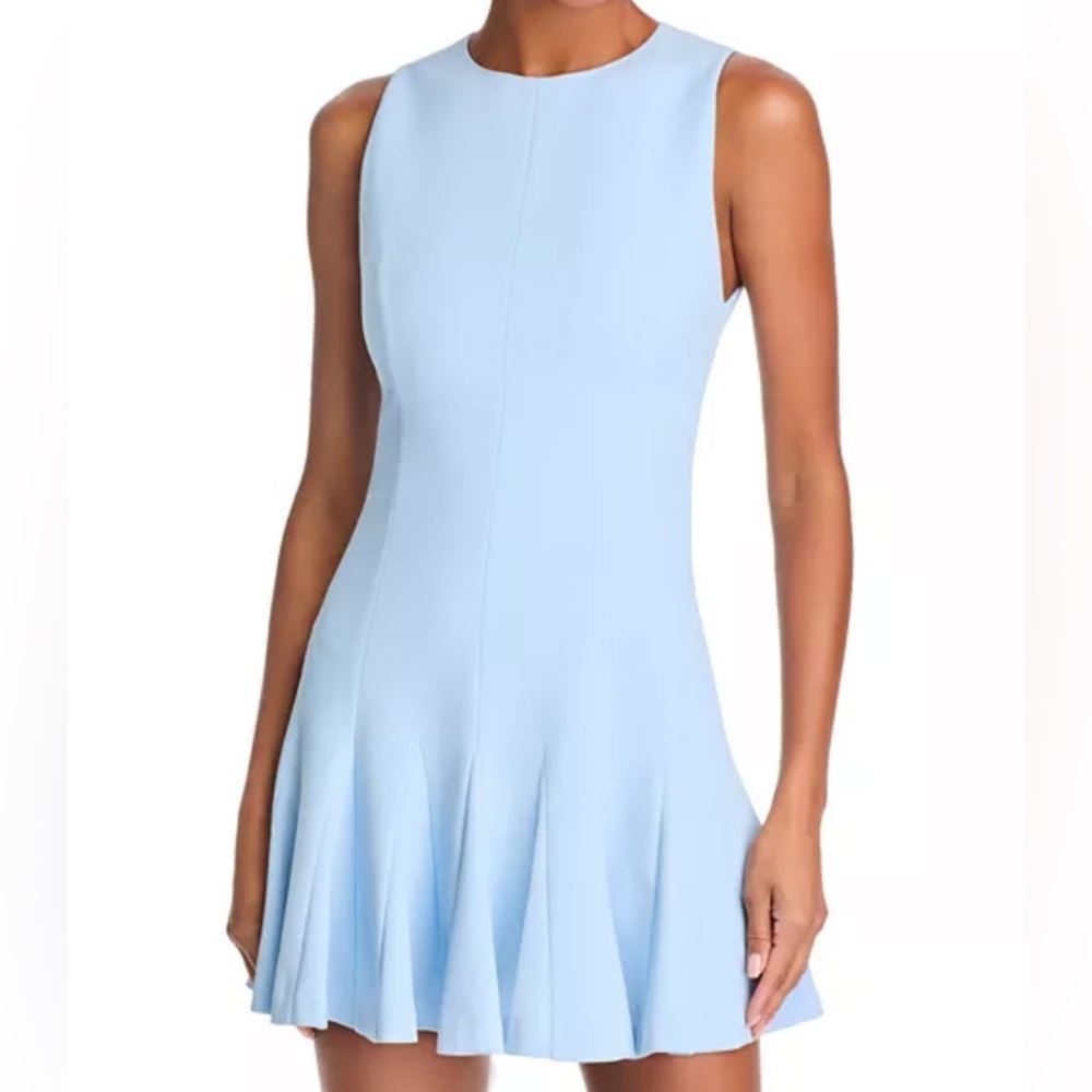 NWT Alice + Olivia Isa Sleeveless Seamed Flare Mini Dress